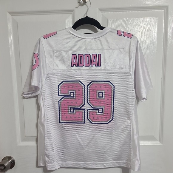 Joseph Addai Indianapolis Colts White, Pink, And Blue Women's L Jersey - Picture 6 of 10